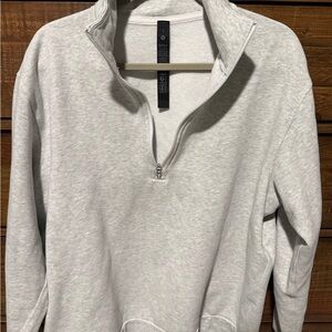 Lulu Gray Quarter-Zip Sweater